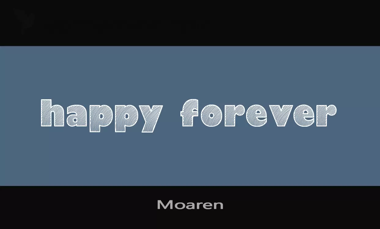Font Sample of Moaren