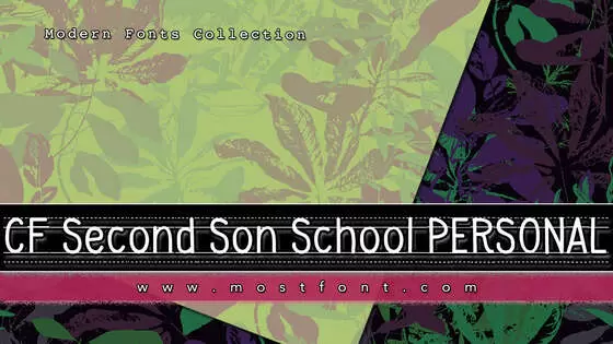 「CF-Second-Son-School-PERSONAL」字体排版图片