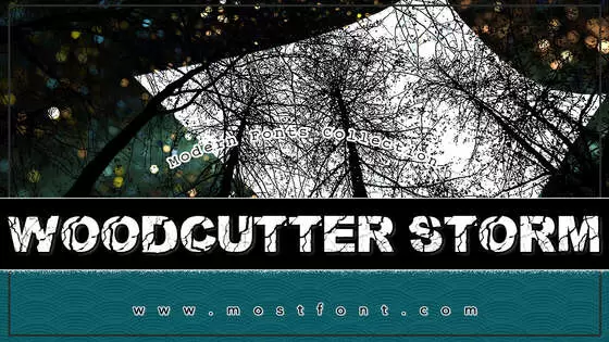 「WOODCUTTER-STORM」字体排版图片