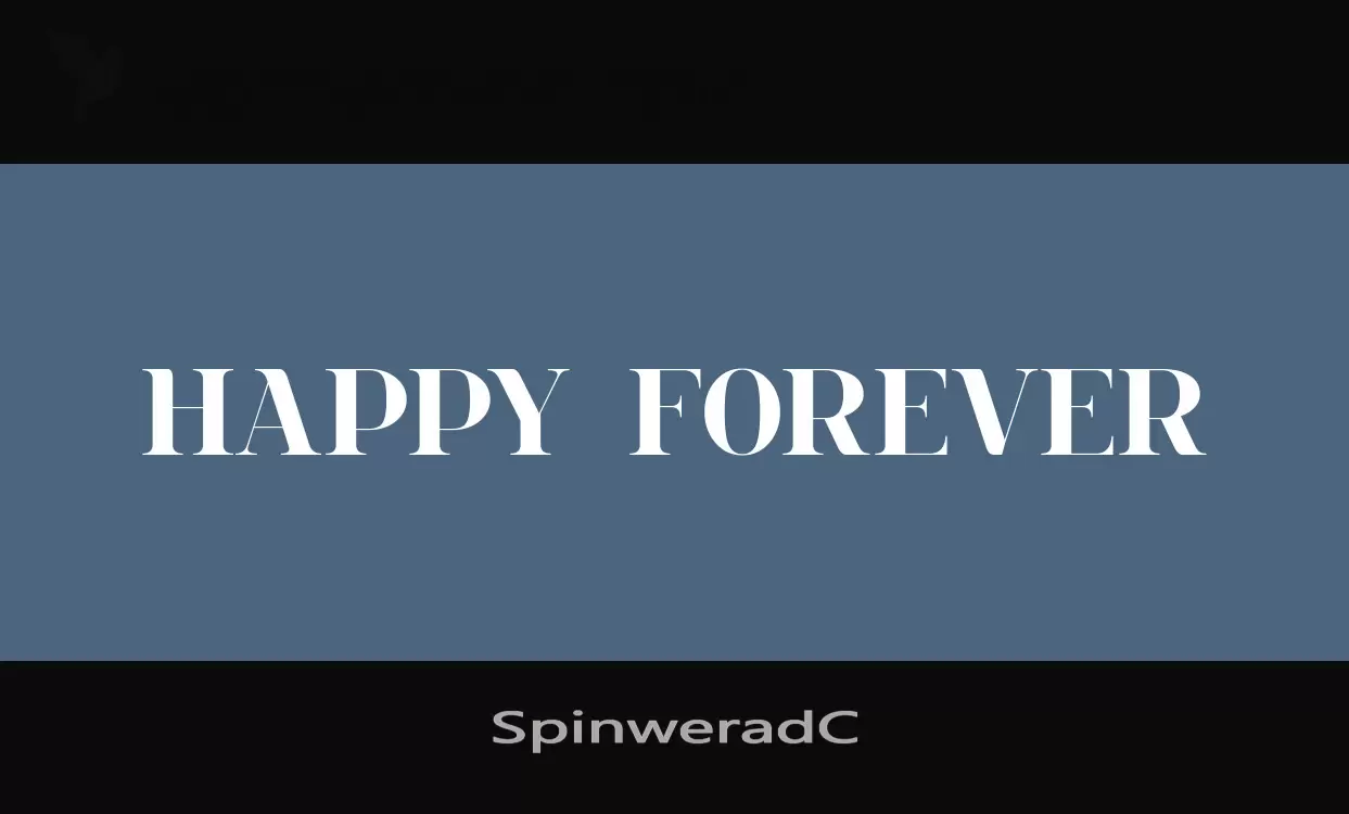 「SpinweradC」字体效果图
