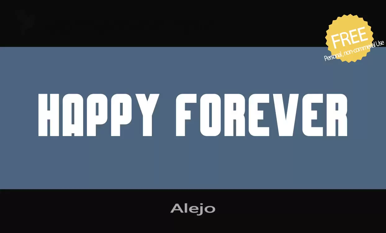 「Alejo」字体效果图