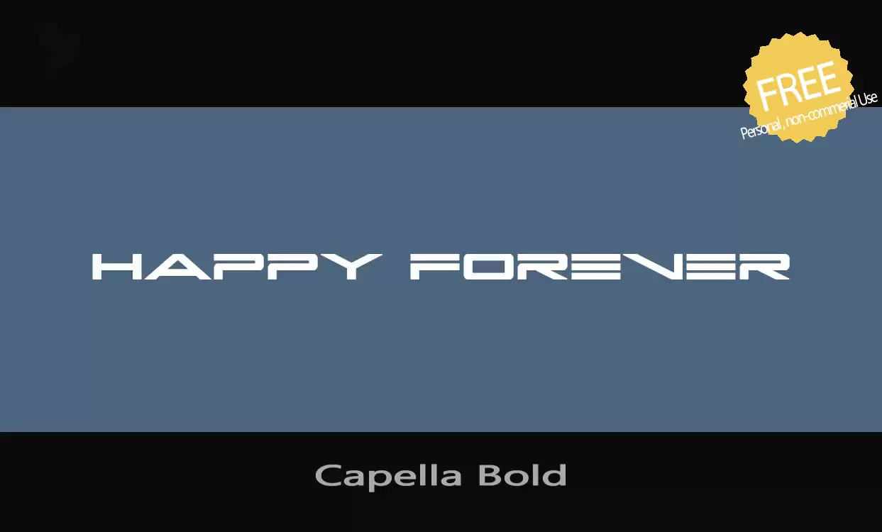 「Capella-Bold」字体效果图