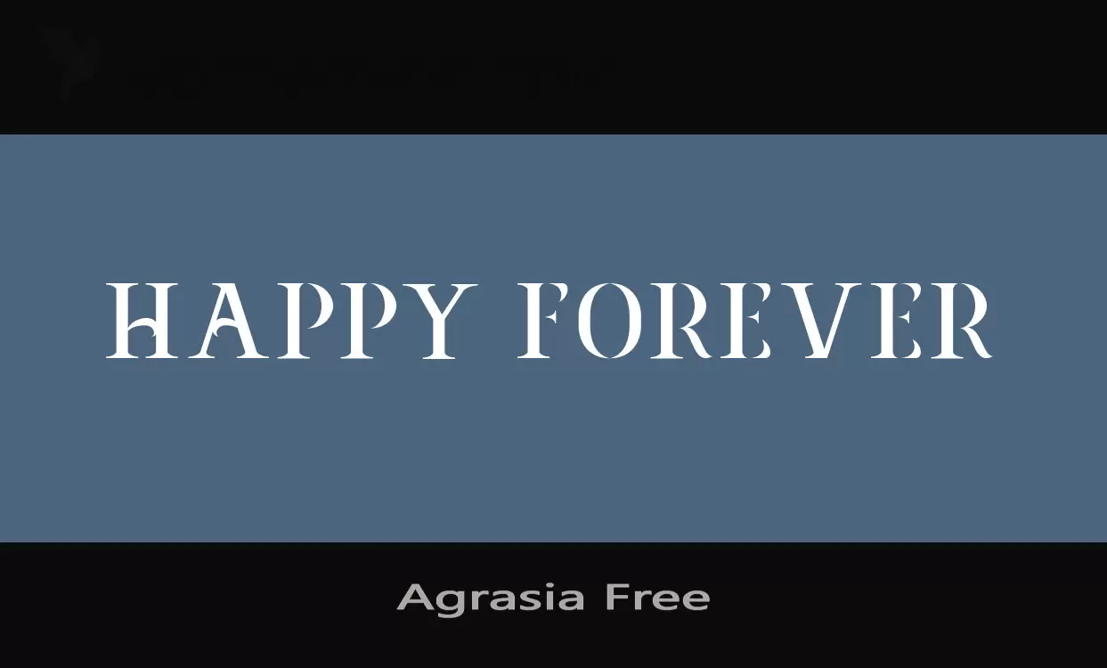 「Agrasia-Free」字体效果图