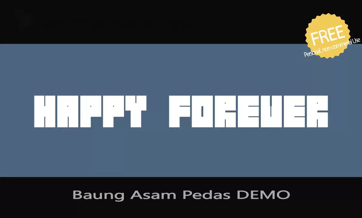 「Baung-Asam-Pedas-DEMO」字体效果图