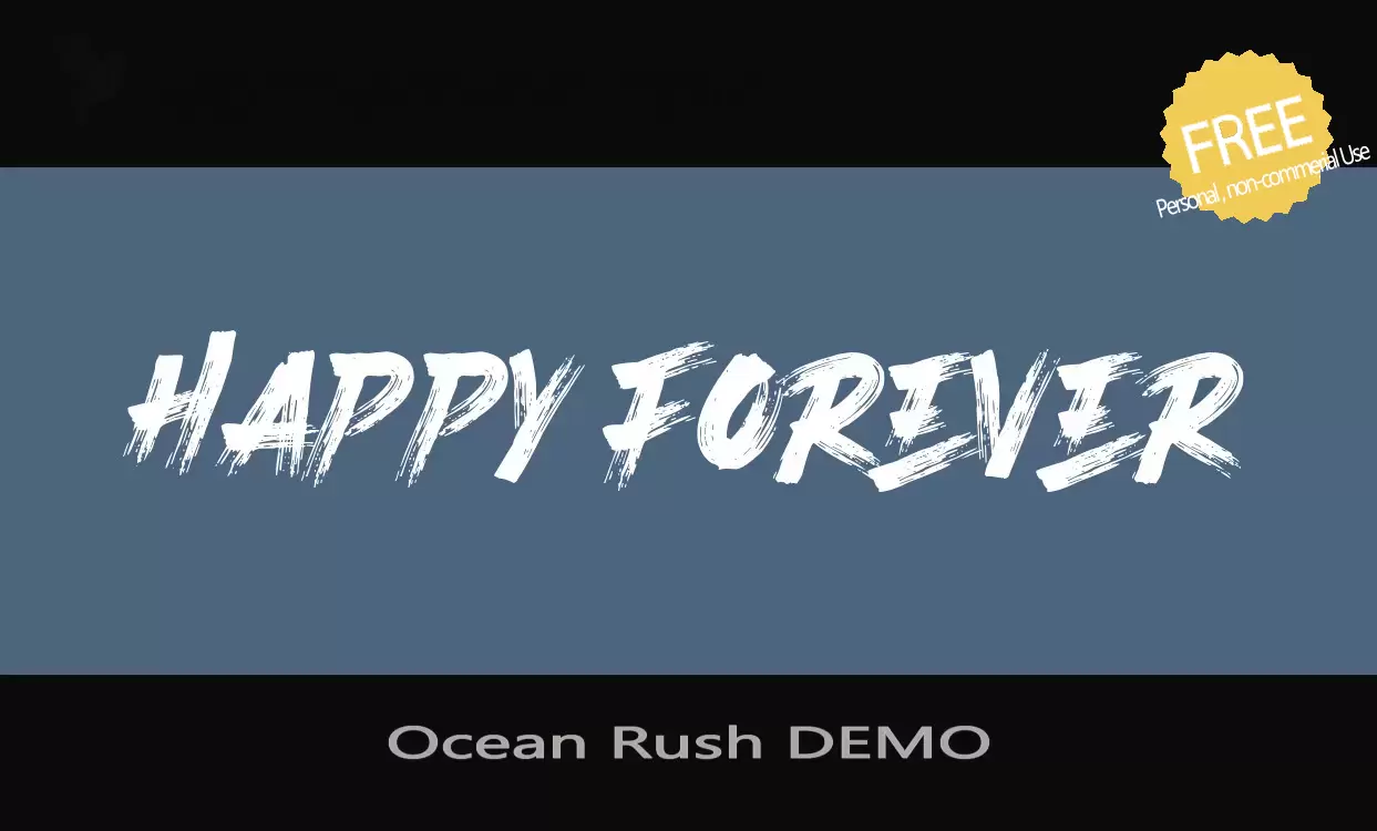 「Ocean-Rush-DEMO」字体效果图
