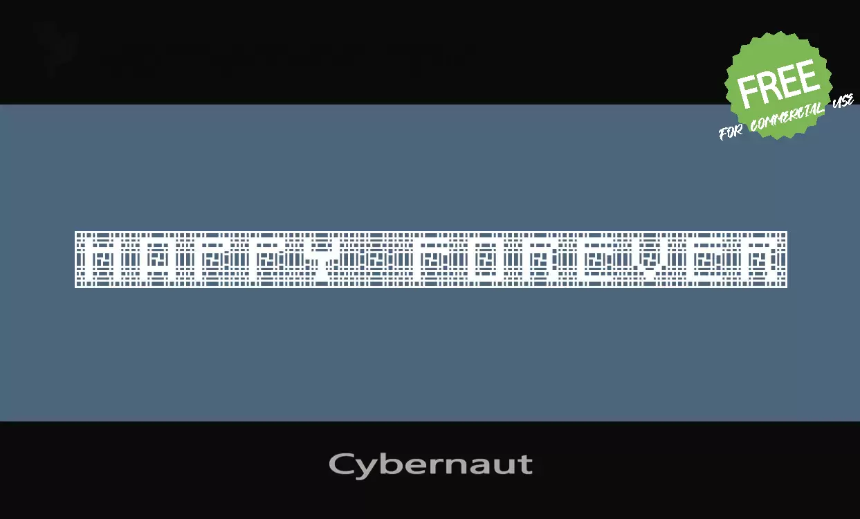 「Cybernaut」字体效果图