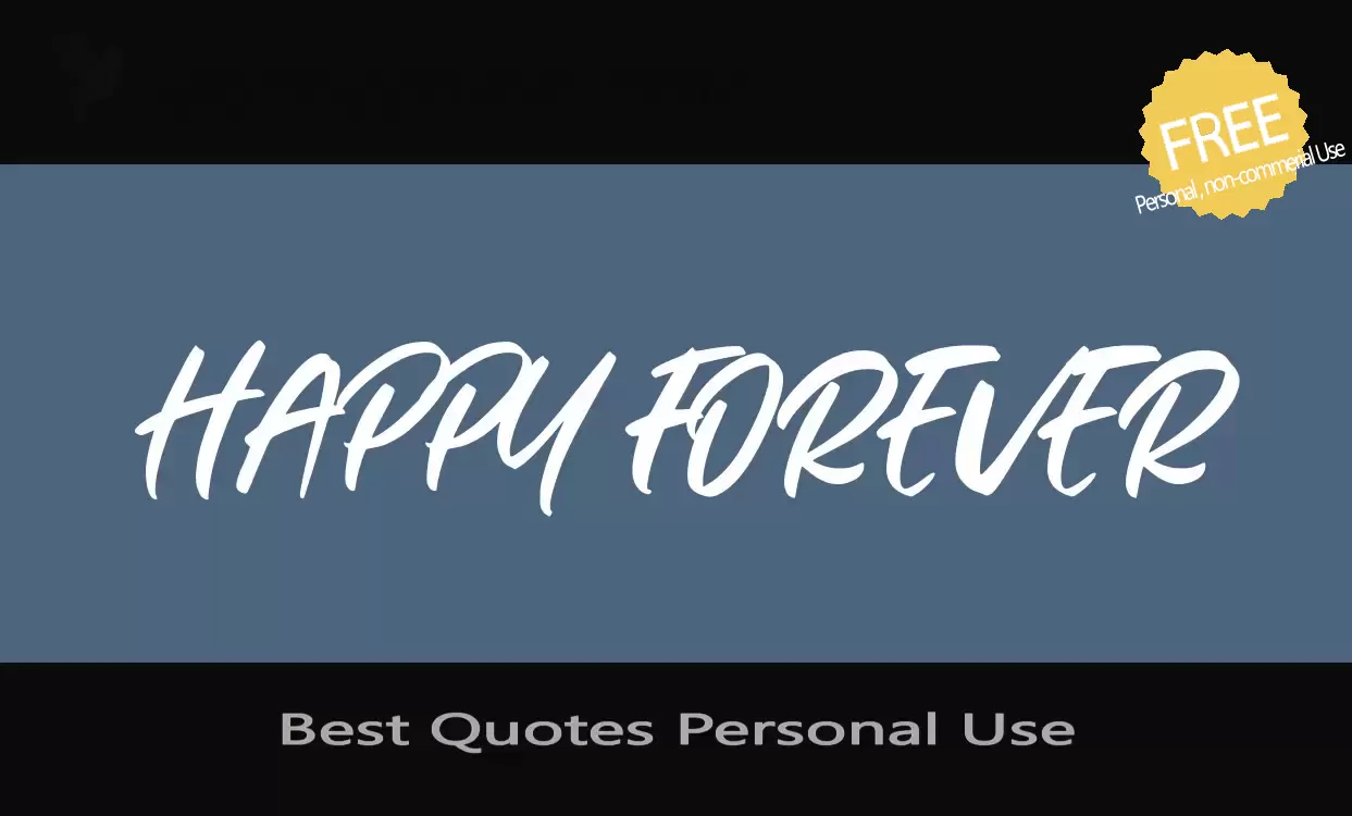 Font Sample of Best-Quotes-Personal-Use