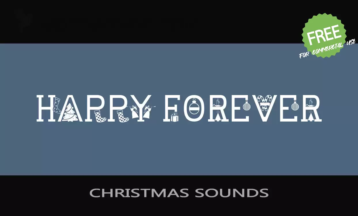 「CHRISTMAS-SOUNDS」字体效果图