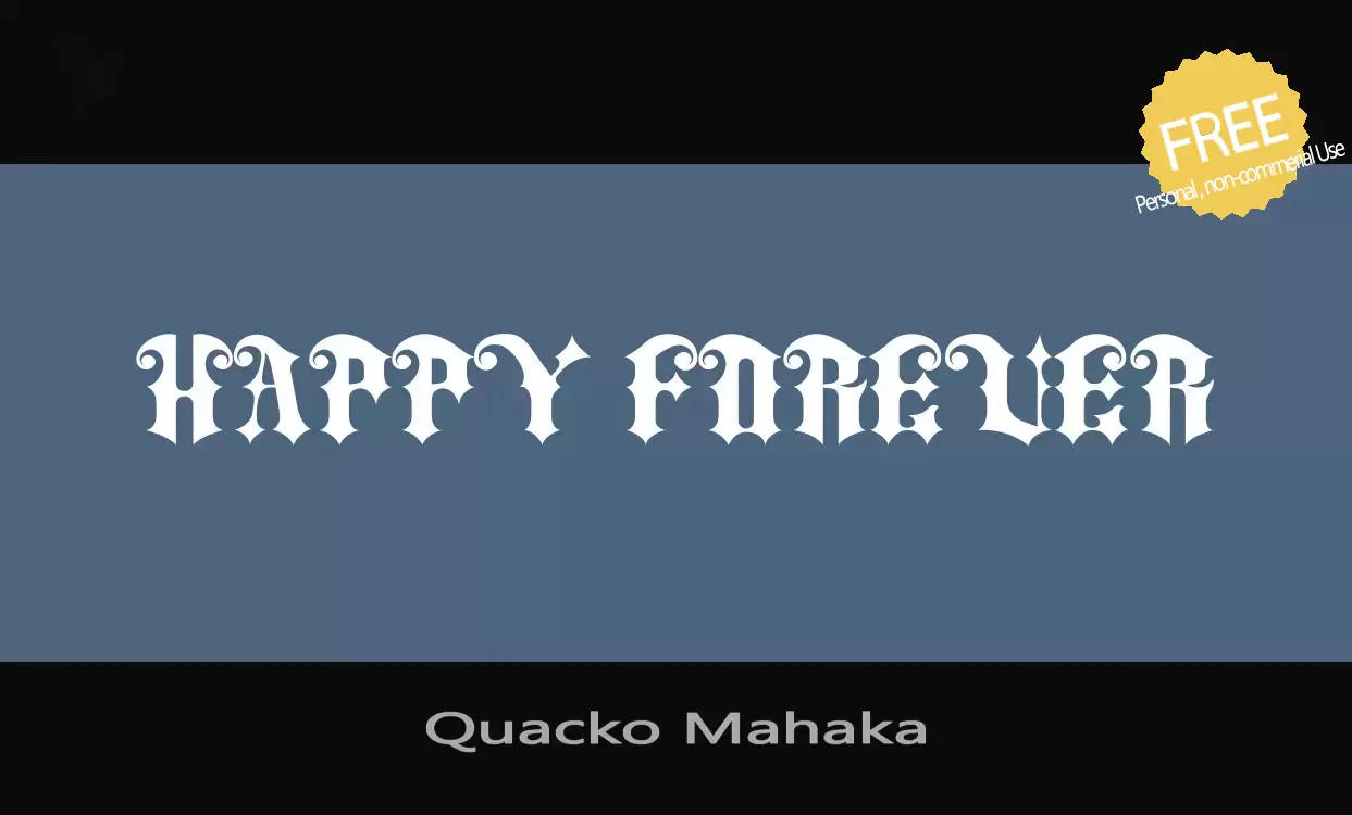 「Quacko-Mahaka」字体效果图