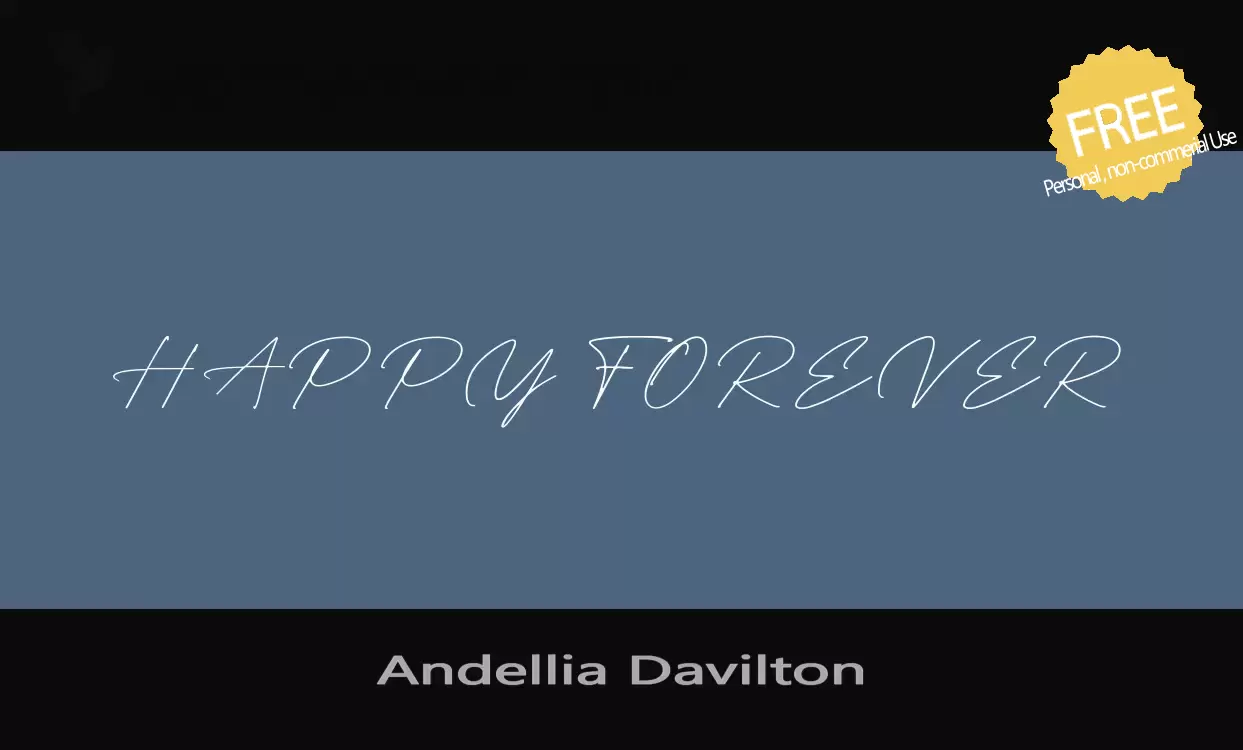 「Andellia-Davilton」字体效果图