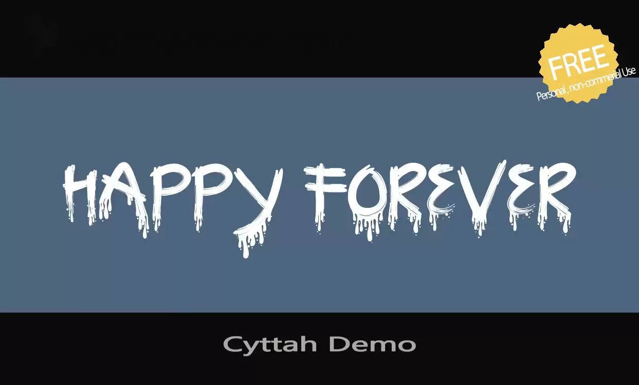 Font Sample of Cyttah-Demo