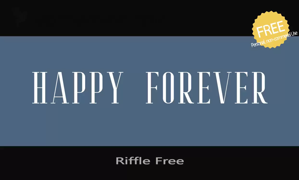 「Riffle-Free」字体效果图