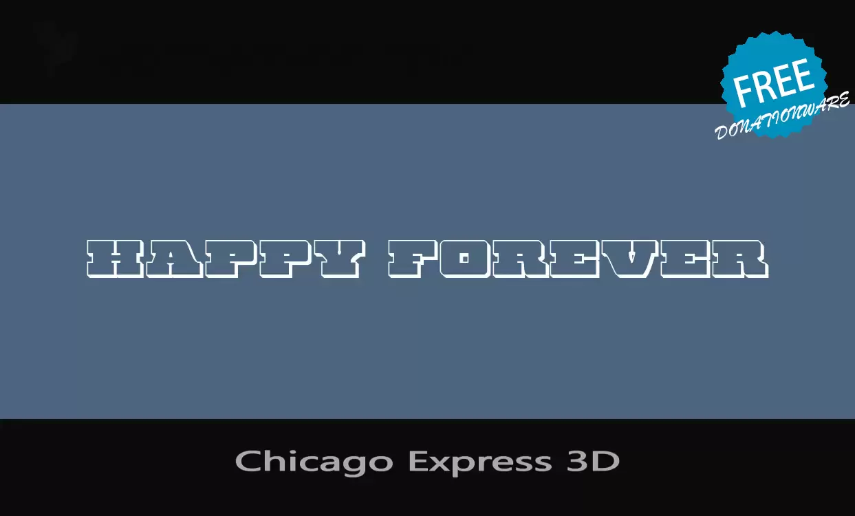 「Chicago-Express-3D」字体效果图