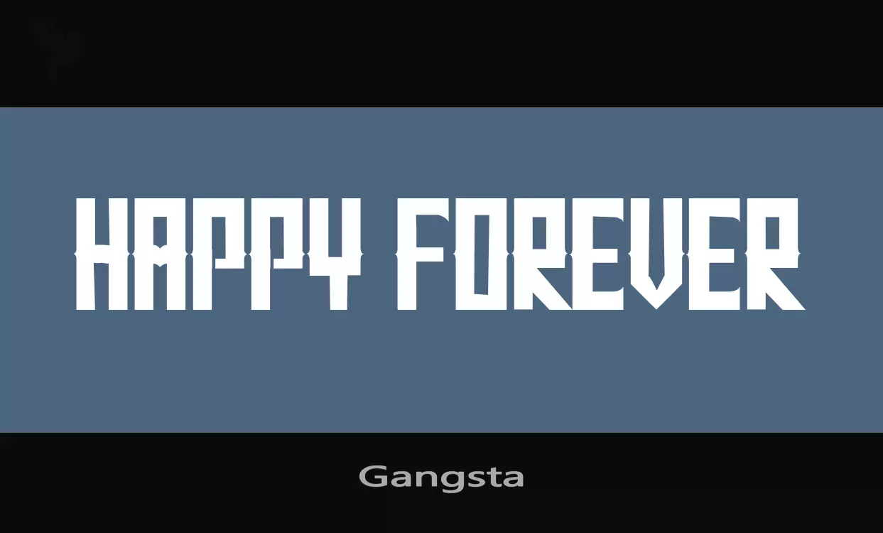 「Gangsta」字体效果图