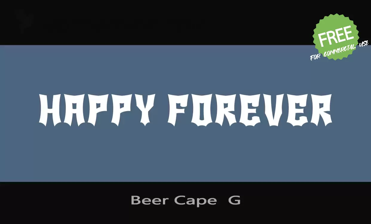 「Beer-Cape--G」字体效果图