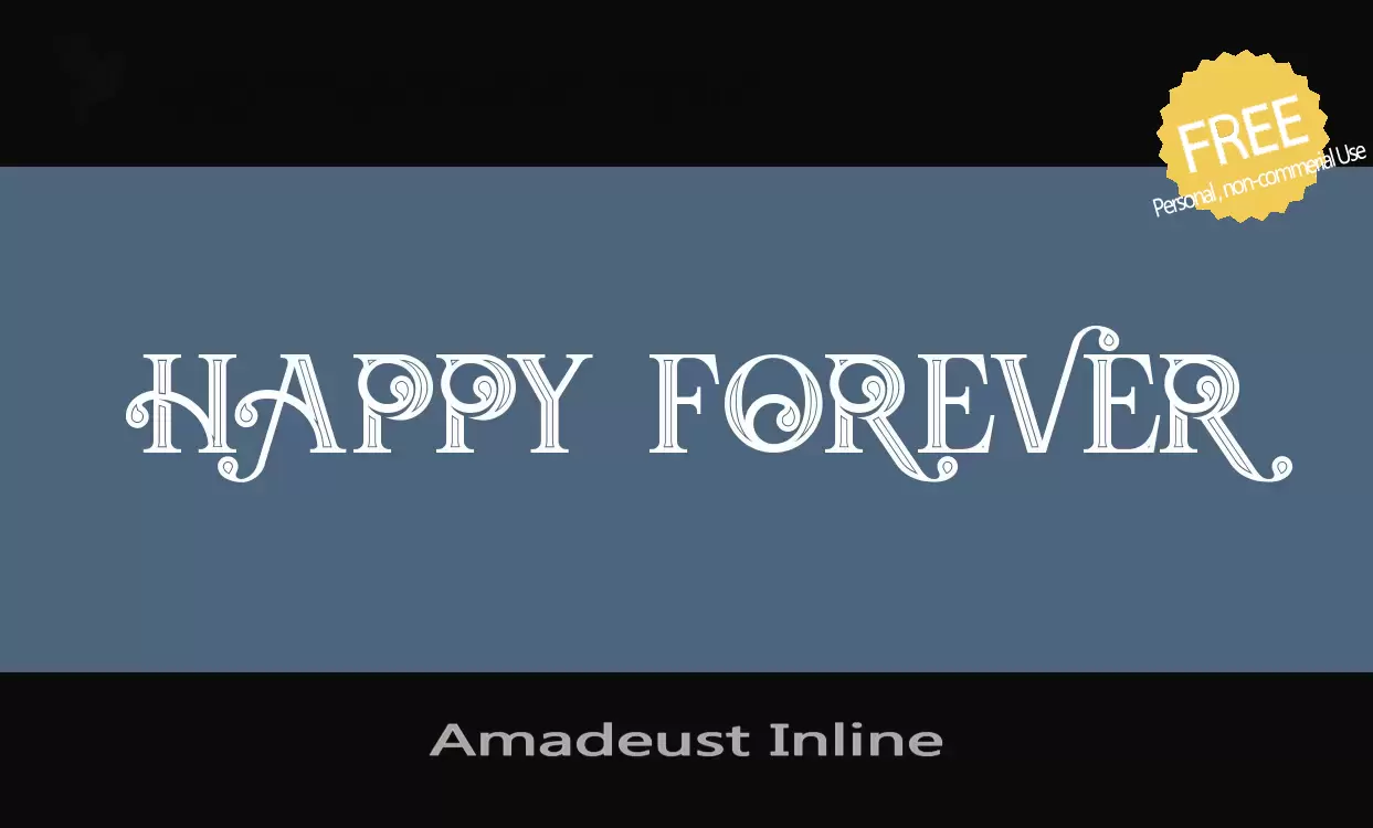 「Amadeust-Inline」字体效果图