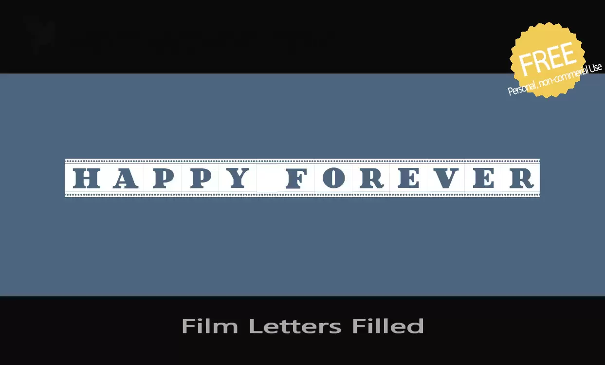 Font Sample of Film-Letters-Filled