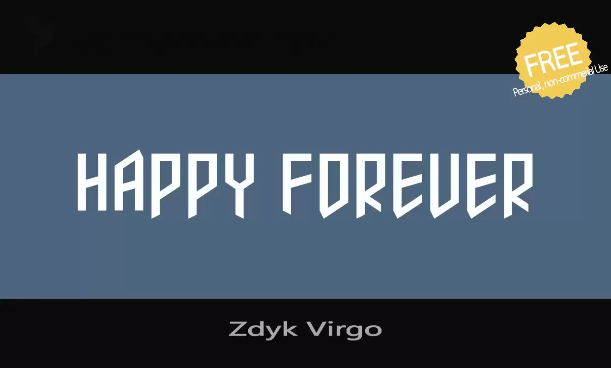 「Zdyk-Virgo」字体效果图
