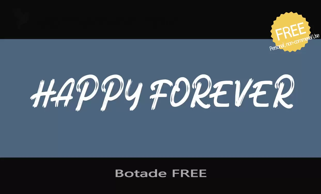 「Botade-FREE」字体效果图