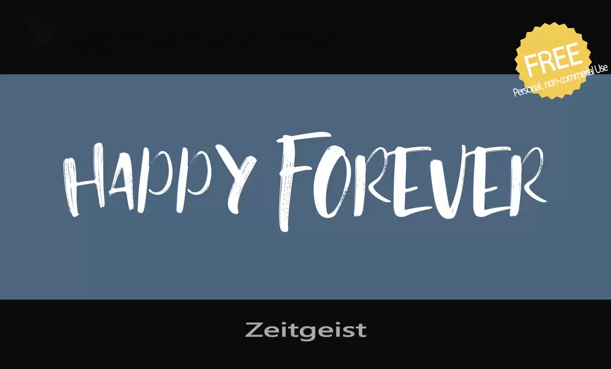 Font Sample of Zeitgeist