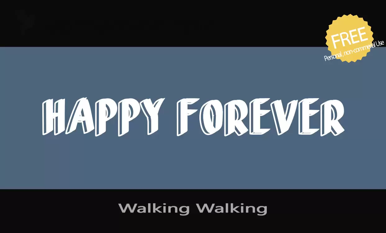 「Walking-Walking」字体效果图