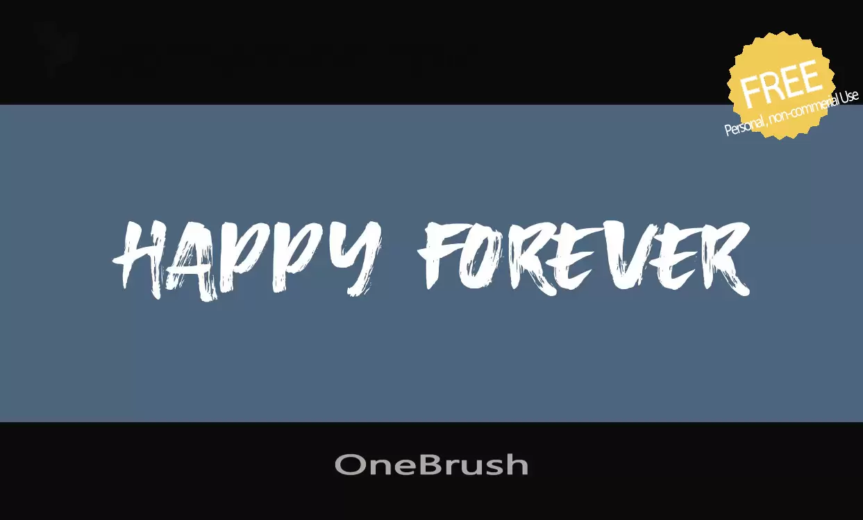 「OneBrush」字体效果图