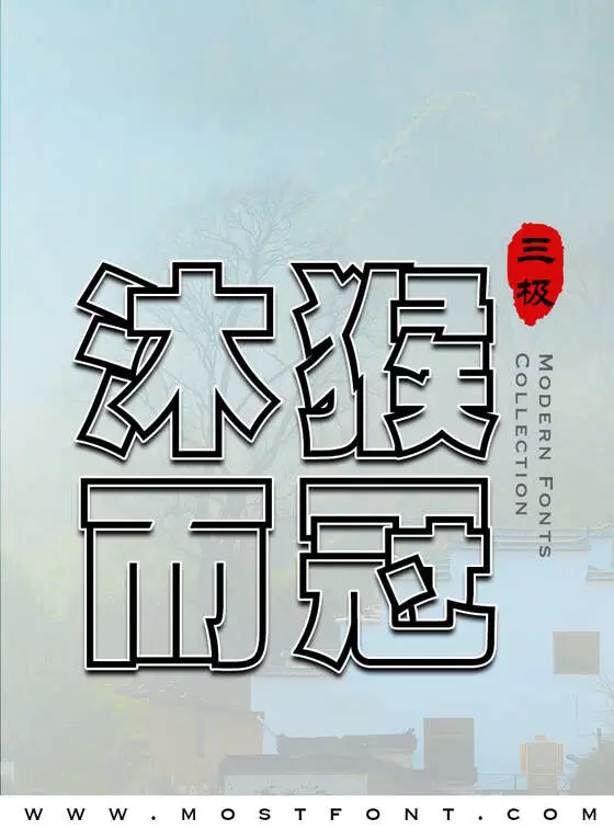 Typographic Design of 三极叠加黑