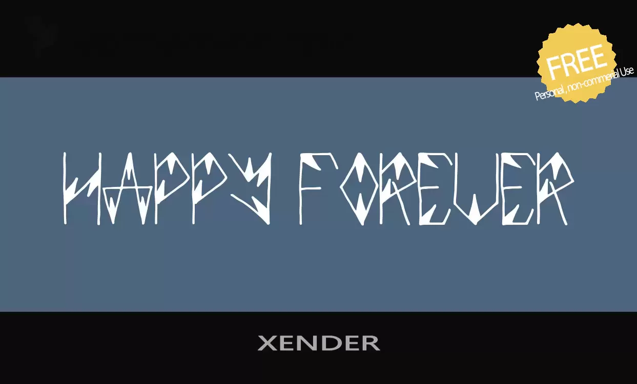 「XENDER」字体效果图