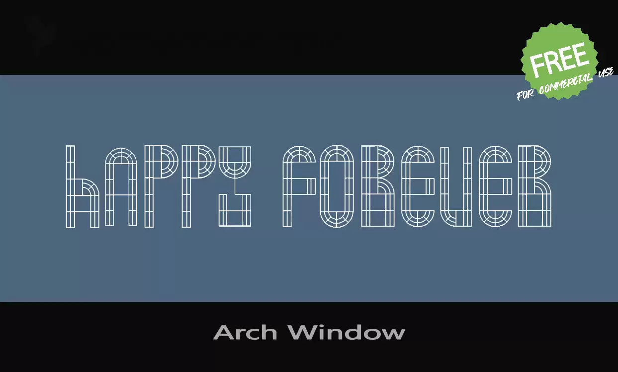 「Arch-Window」字体效果图