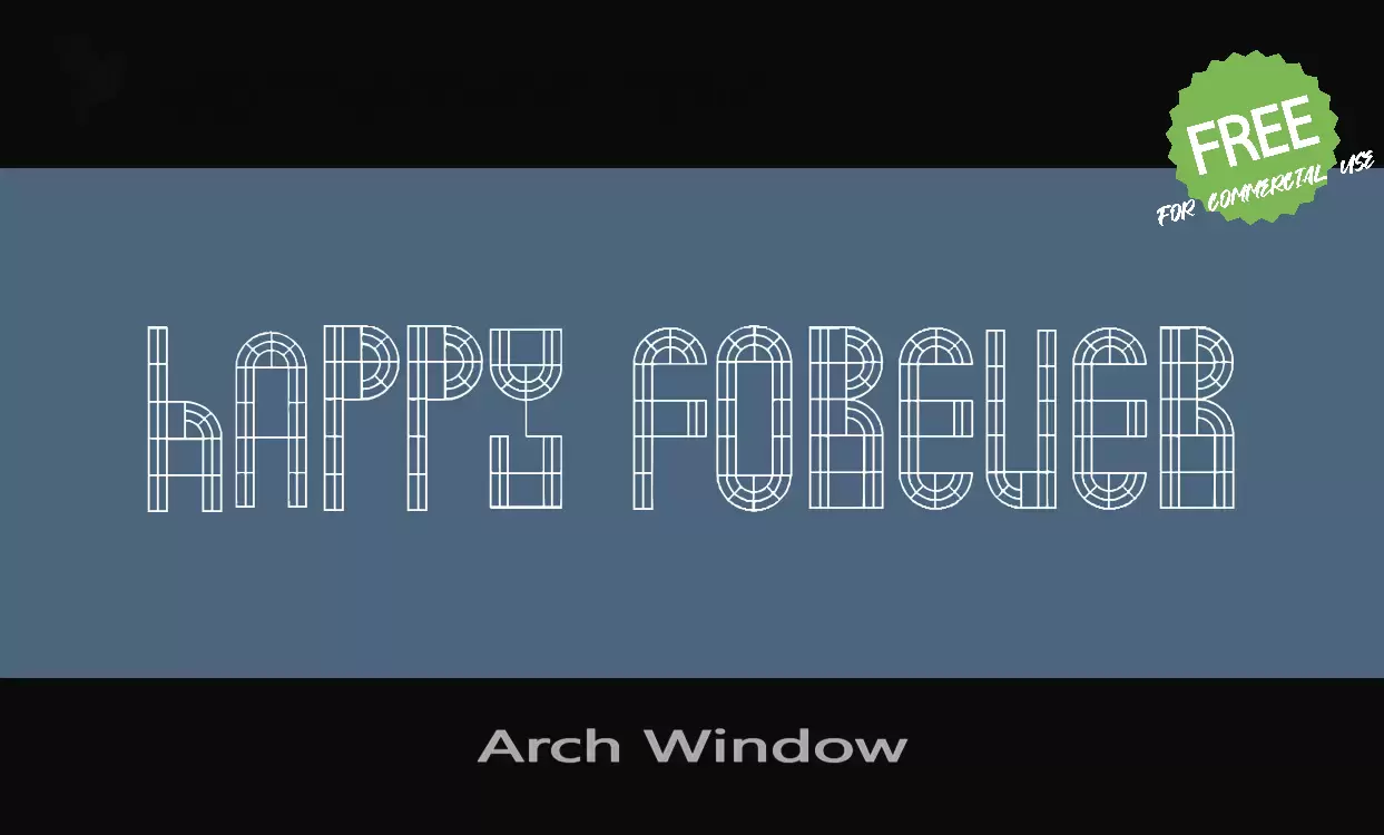Font Sample of Arch-Window