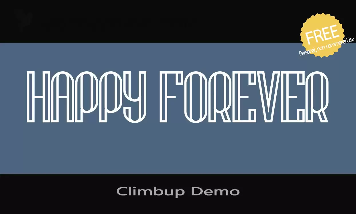「Climbup-Demo」字体效果图