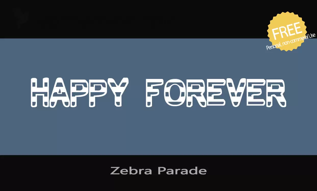 「Zebra-Parade」字体效果图