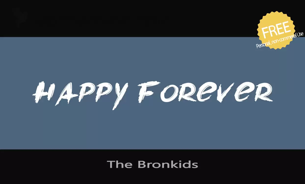 「The-Bronkids」字体效果图