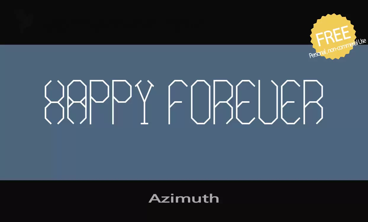 「Azimuth」字体效果图