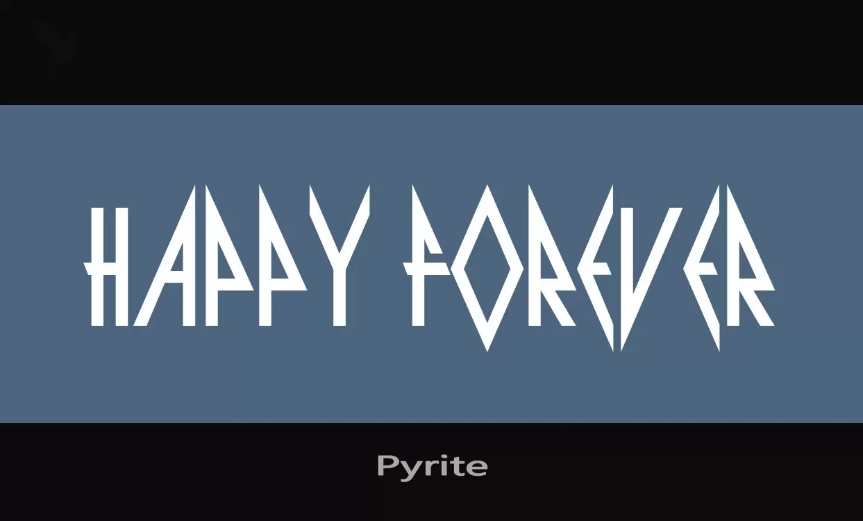 「Pyrite」字体效果图