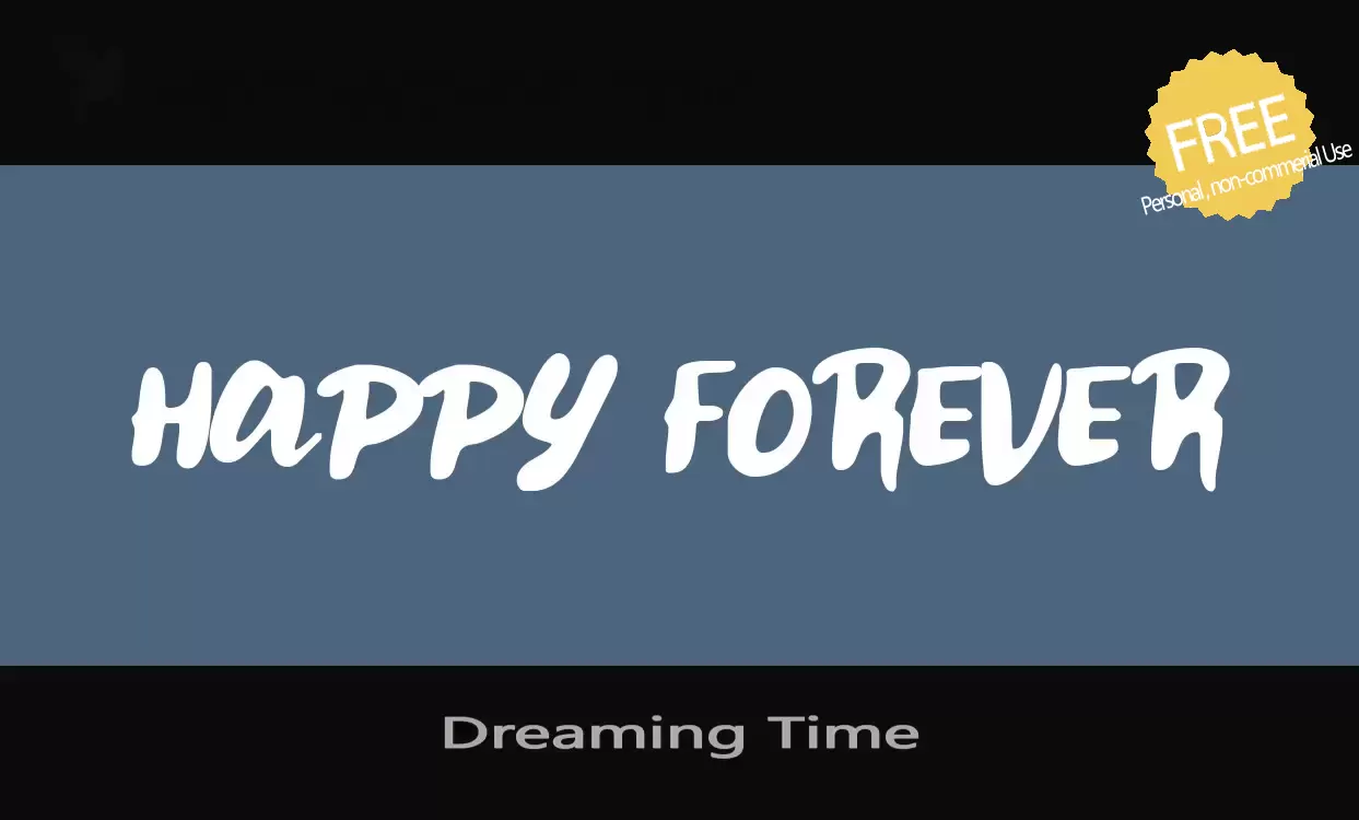 「Dreaming-Time」字体效果图