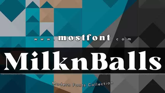 Typographic Design of Milk-N-Balls-Demo