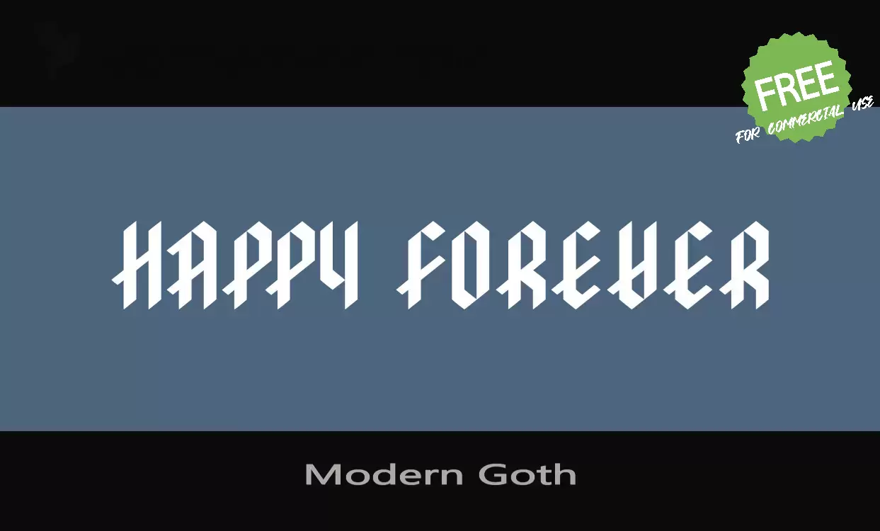 「Modern-Goth」字体效果图