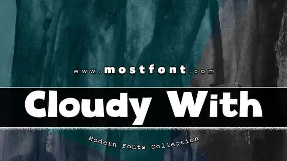 Typographic Design of Cloudy-With-A-Chance-Of-Love