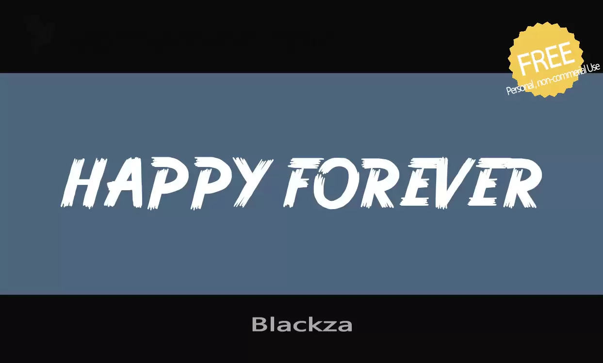 「Blackza」字体效果图
