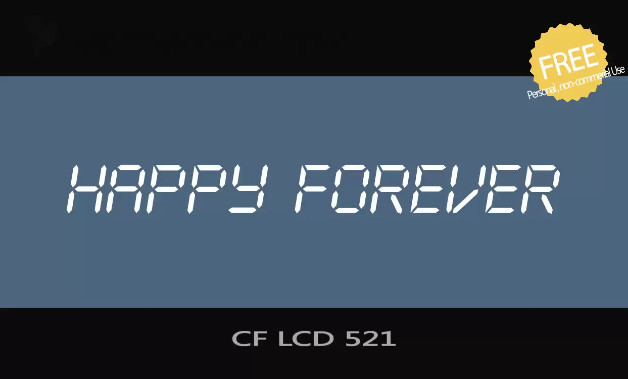 Font Sample of CF-LCD-521