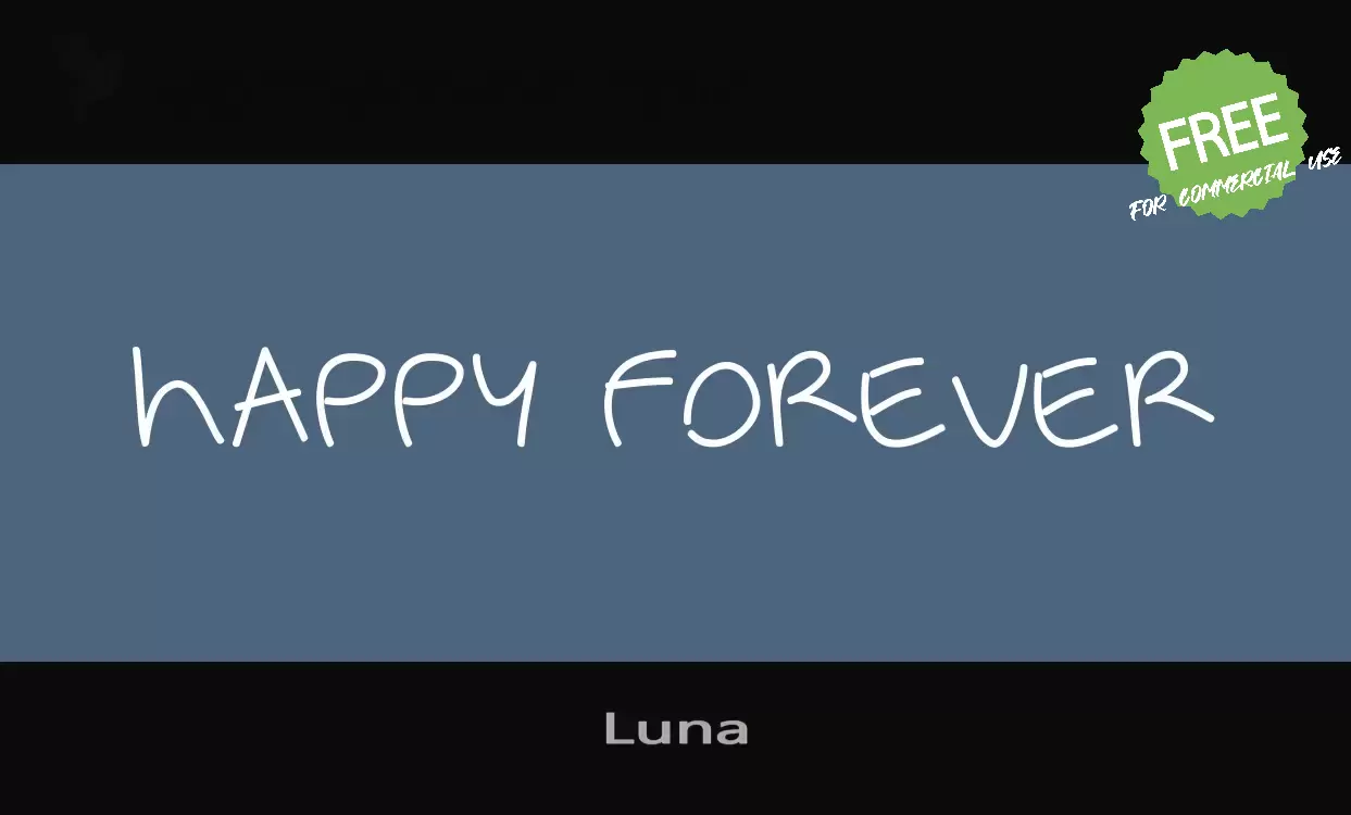 「Luna」字体效果图