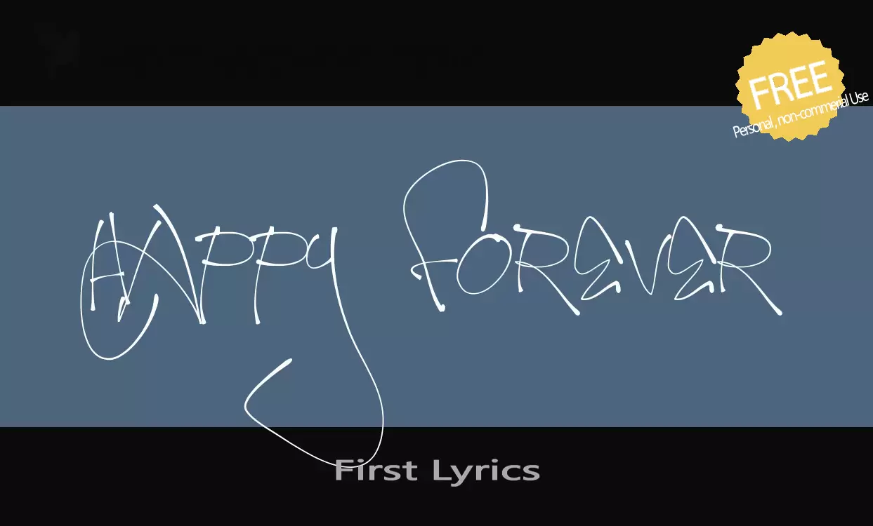 「First-Lyrics」字体效果图