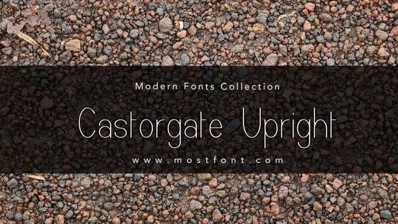 Typographic Design of Castorgate---Upright