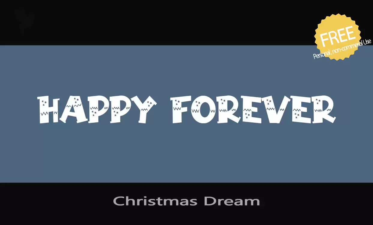 「Christmas-Dream」字体效果图