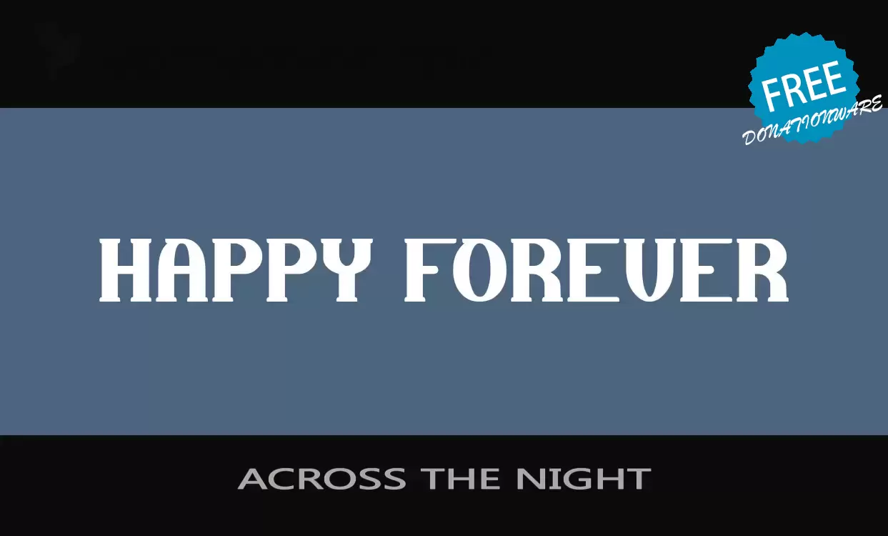 Font Sample of ACROSS-THE-NIGHT