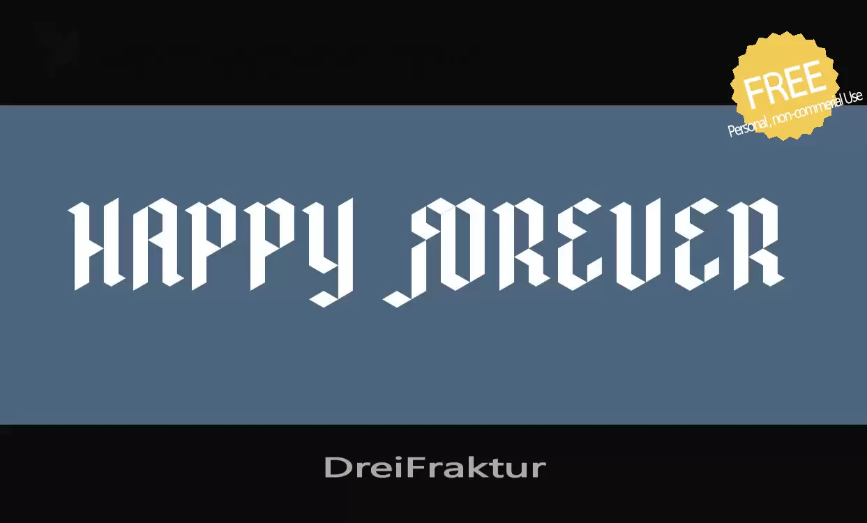 「DreiFraktur」字体效果图