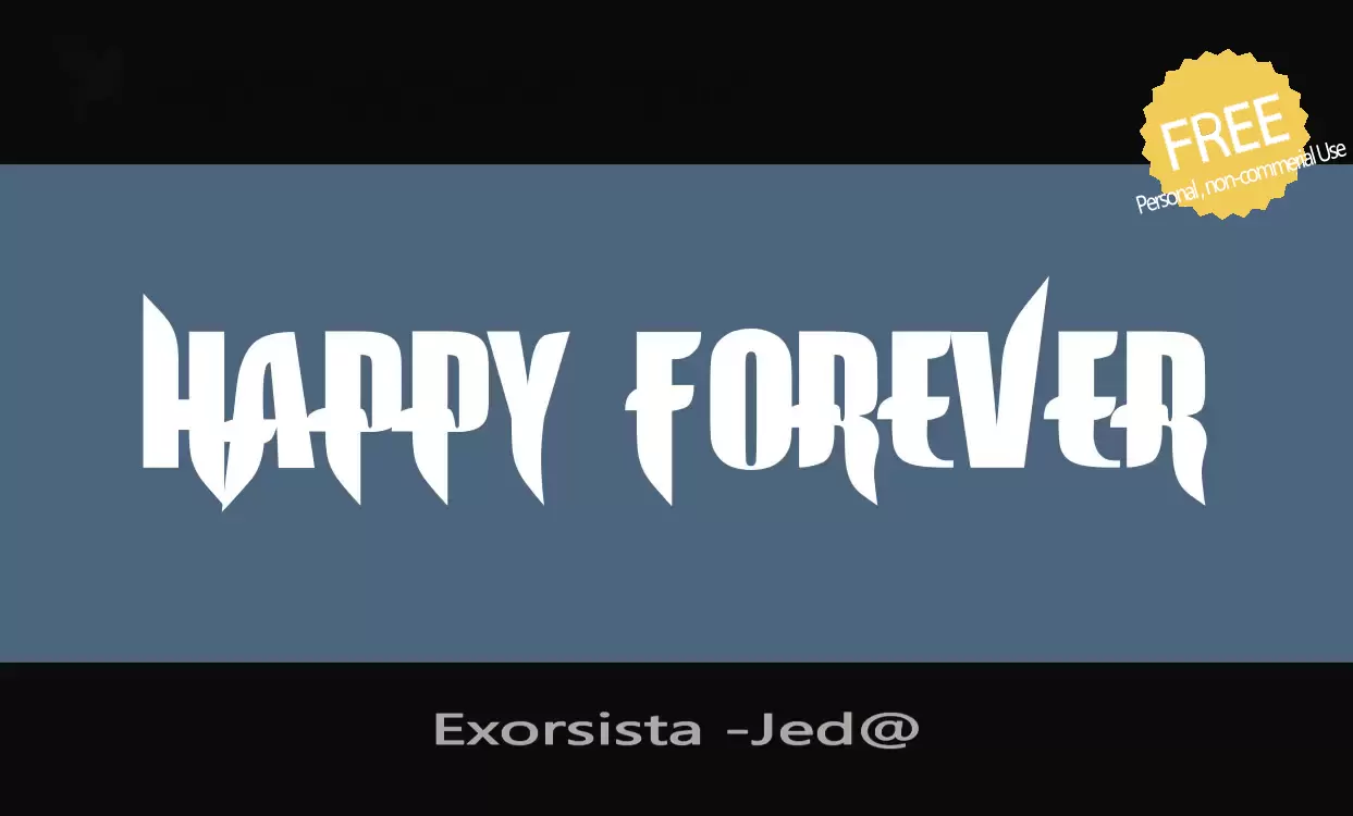 Font Sample of Exorsista--Jed@