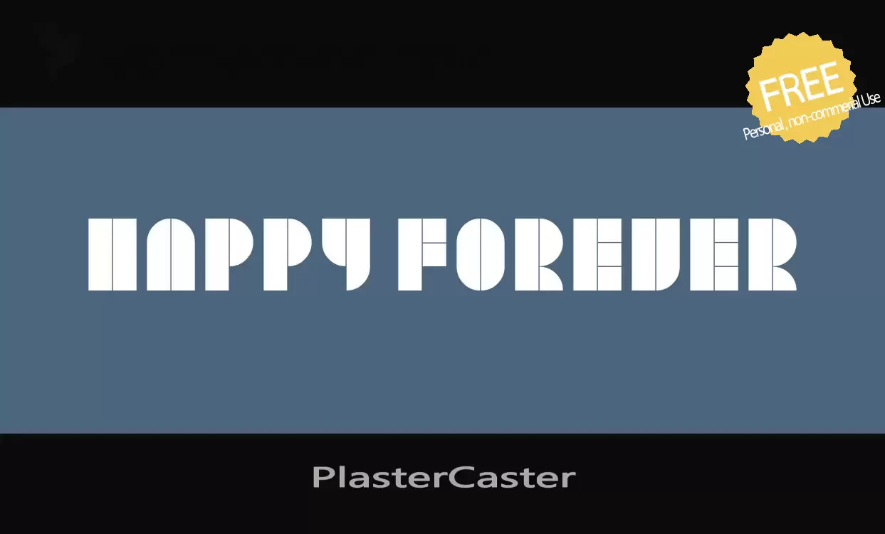 「PlasterCaster」字体效果图