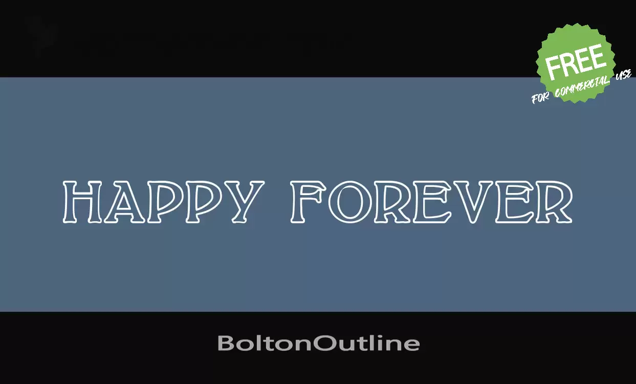 「BoltonOutline」字体效果图